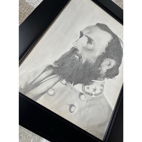 Hand Drawn Sketched Pencil Artist Image Portrait World War 2 Generals WW2 - Picture 15 of 16